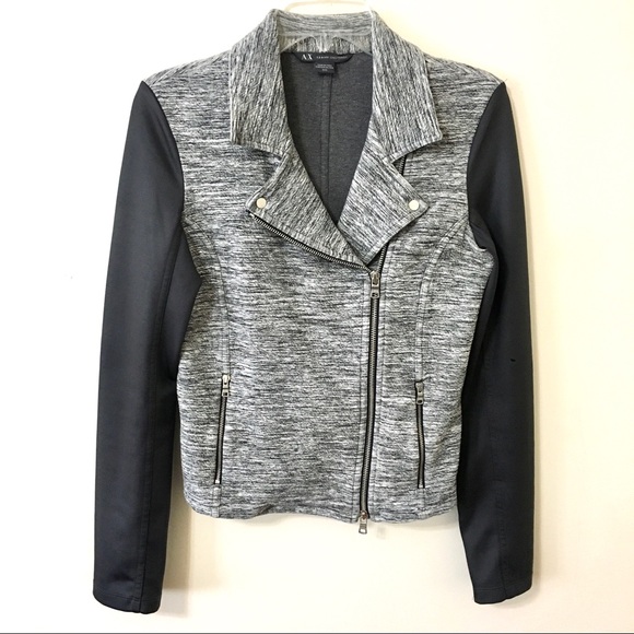 Armani Exchange Zip Motto Jacket - Black/Grey - M - Picture 12 of 12